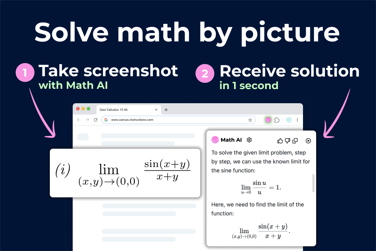 This extension is awesome! The step-by-step answers make math so much easier.   Surprisingly works well with online tests, lol This extension is aweso